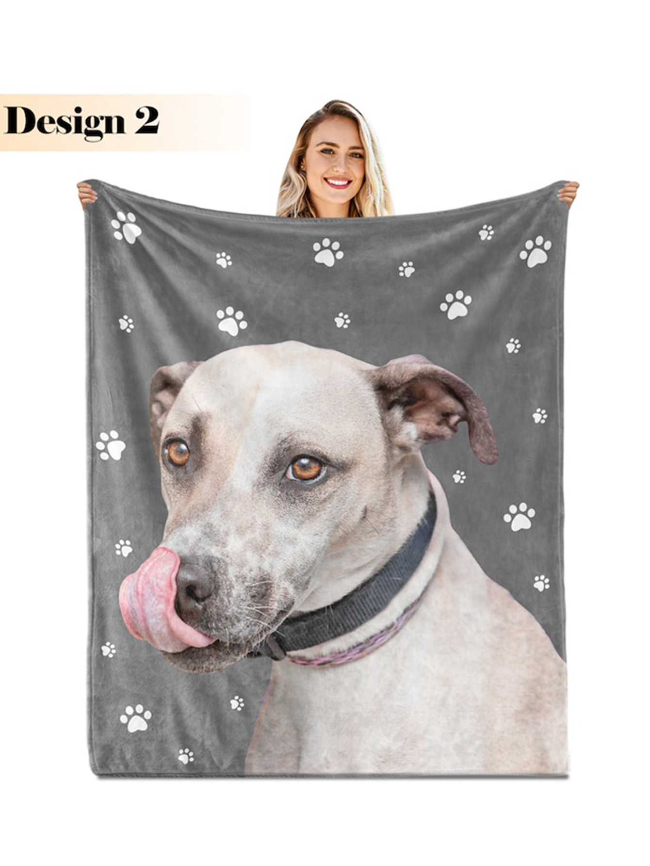 Custom Dog Photo Blanket: Personalized Pet Memorial Gift